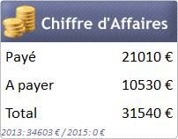 Chiffre d'affaires de l'année en cours